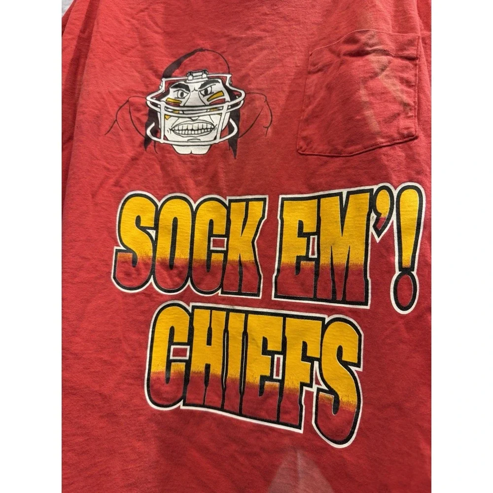 Kansas City Chiefs NFL Sock Em Shirt Red Size XL